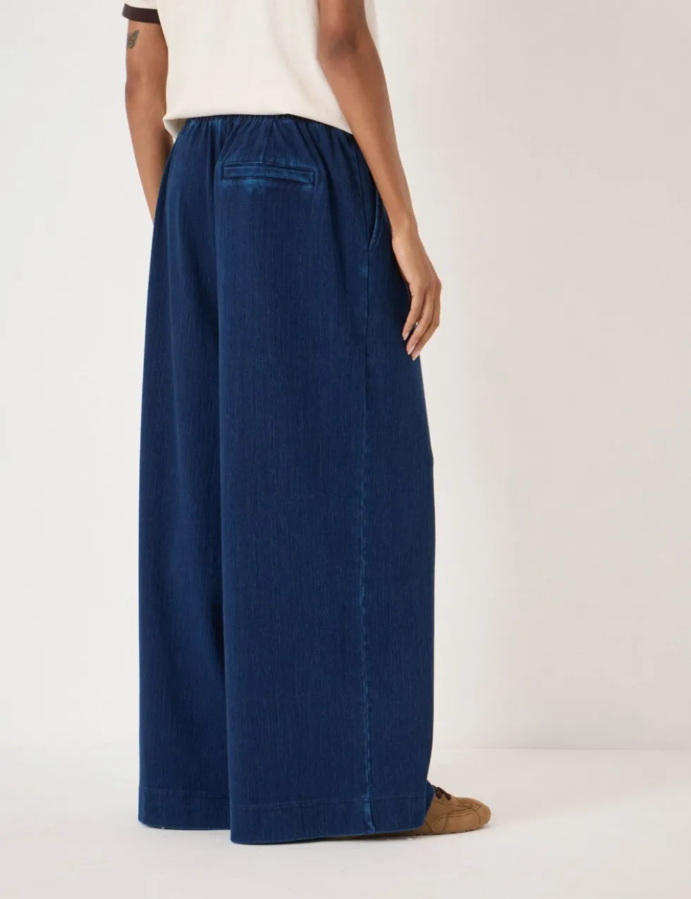 Jersey Denim Drawstring Trousers