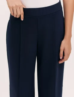 Jersey Elasticated Waist Wide Leg Trousers