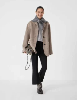 Jersey Flared Cropped Trousers