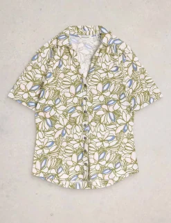 Jersey Floral Collared Shirt