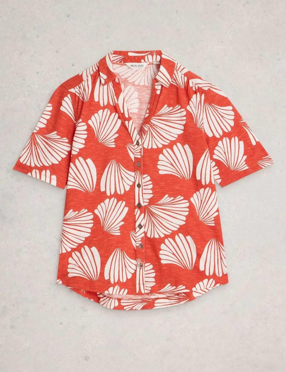 Jersey Floral Collared Shirt