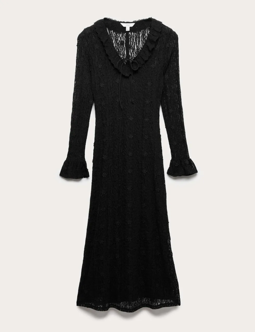 Jersey Floral Lace Midaxi Bodycon Dress