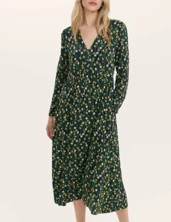 Jersey Floral Midi Dress