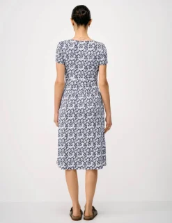 Jersey Floral Midi Tea Dress