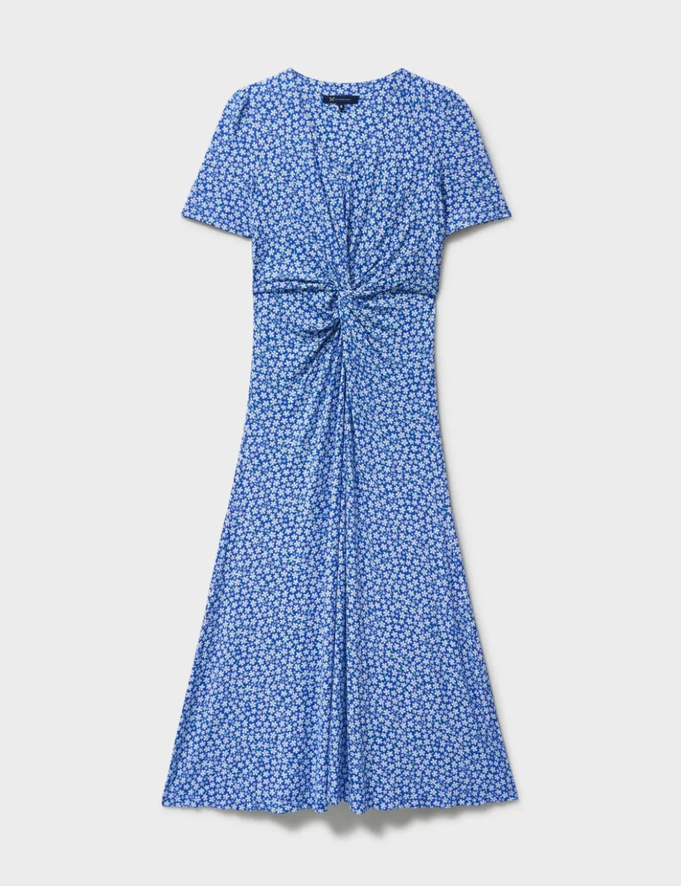 Jersey Floral Ruched Midi Dress