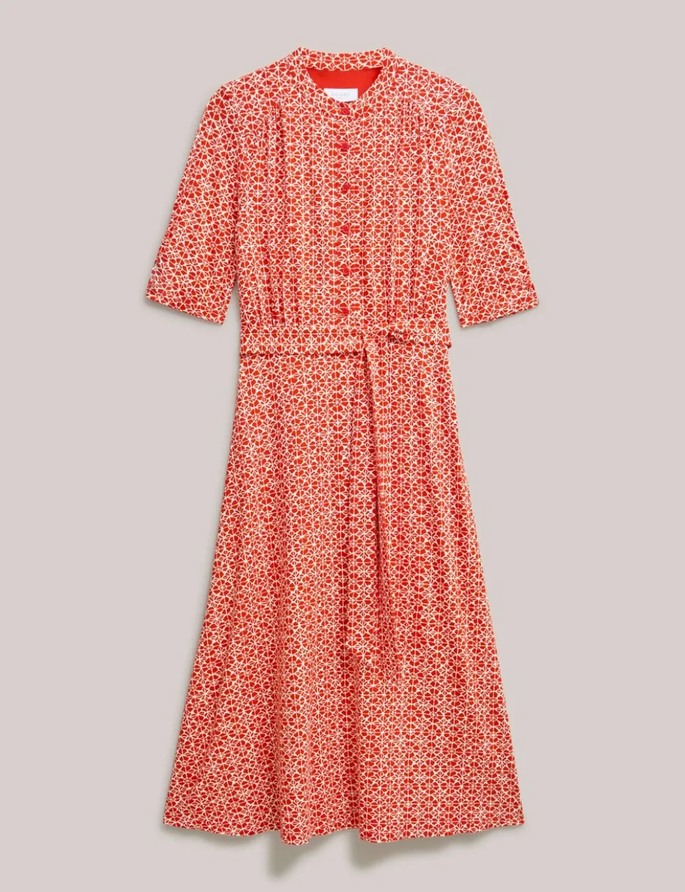 Jersey Geometric Knee Length Tea Dress