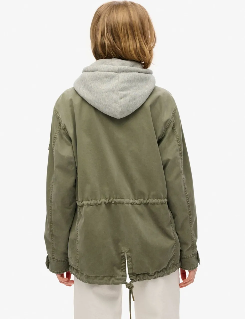 Jersey Hooded Relaxed Utility Jacket