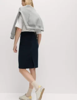Jersey Knee Length Pencil Skirt