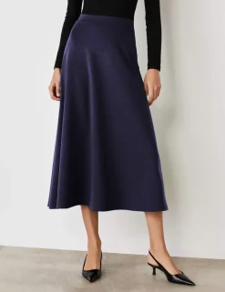 Jersey Midi A-Line Skirt