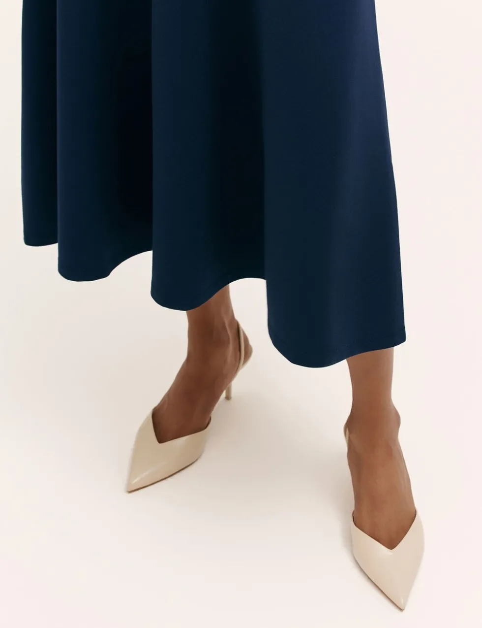 Jersey Midi A-Line Skirt