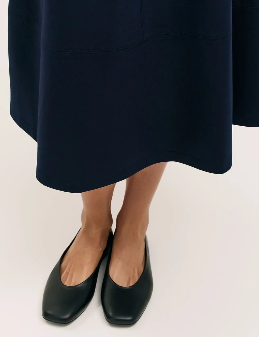 Jersey Midi A-Line Skirt