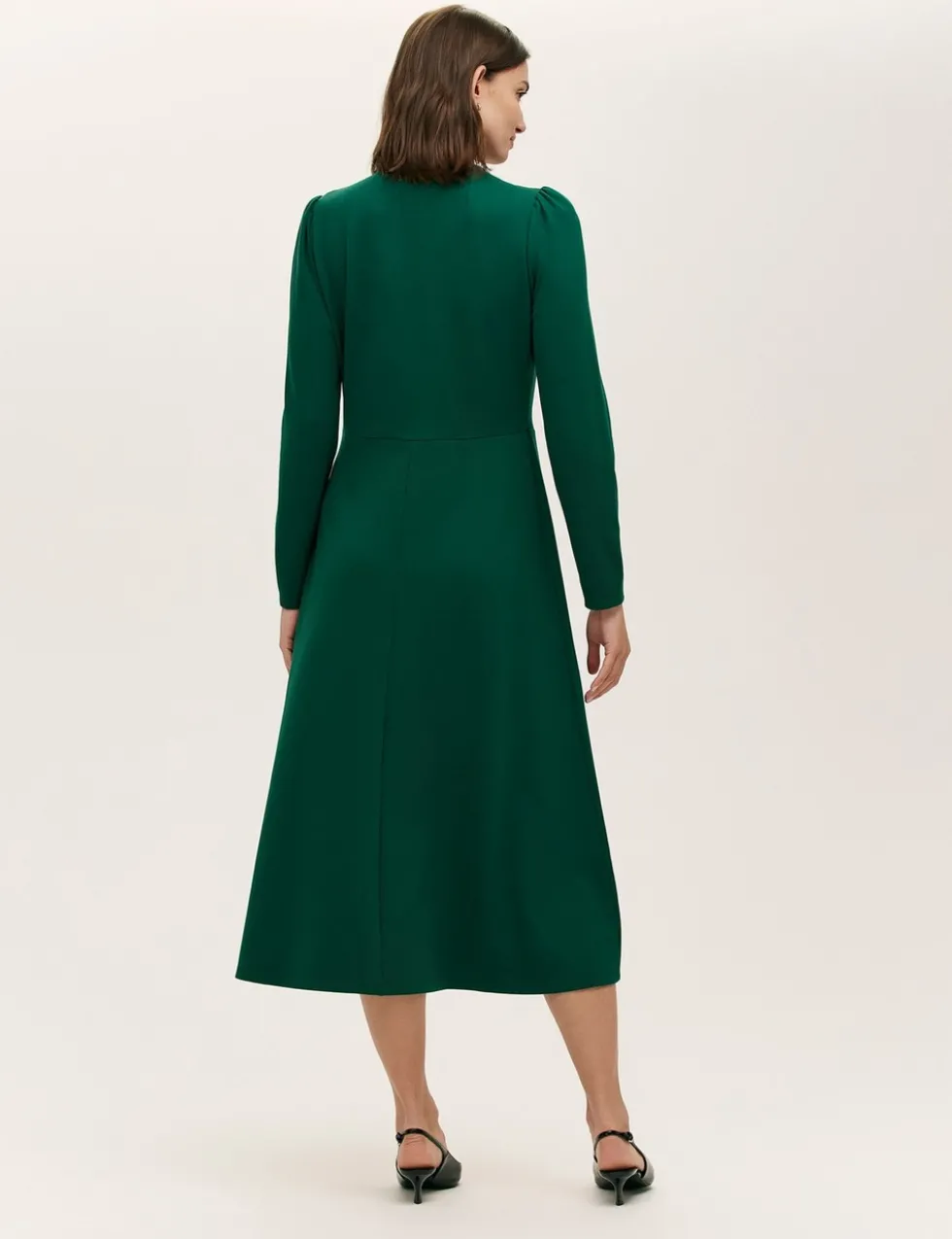 Jersey Midi Waisted Dress