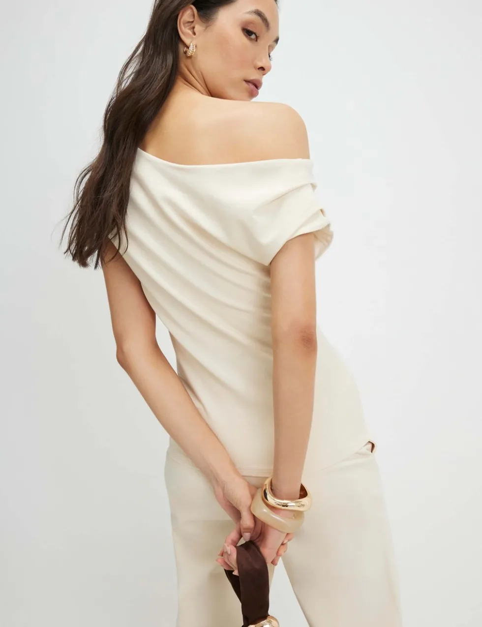 Jersey One Shoulder Top