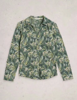 Jersey Print Collared Shirt