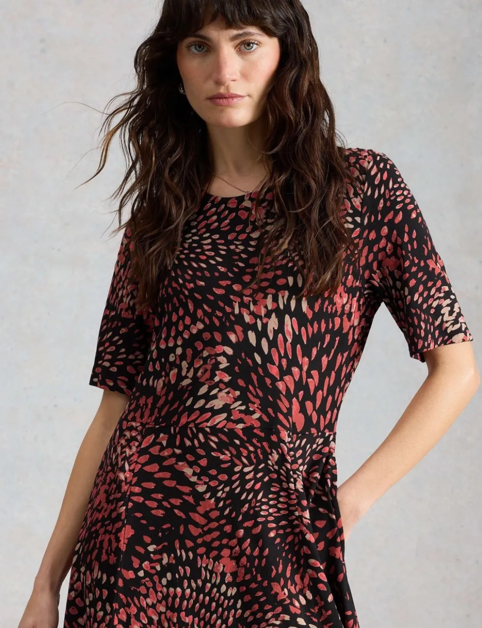 Jersey Printed Midi T-Shirt Dress