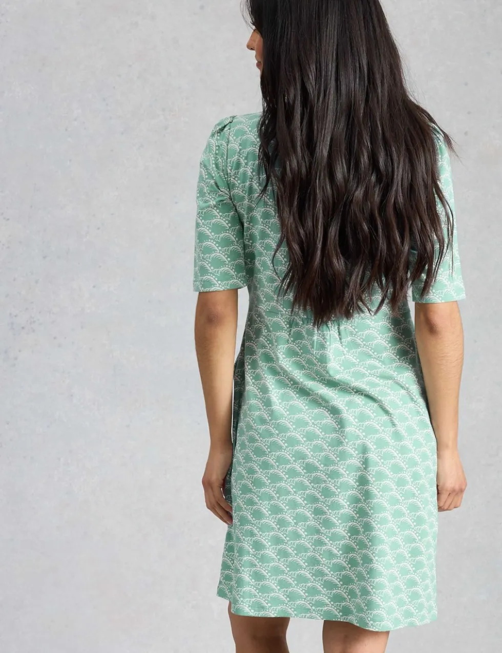 Jersey Printed Mini Waisted Dress