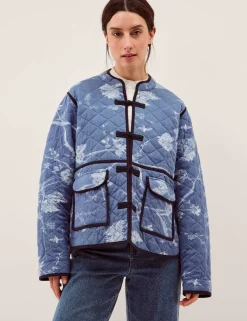 Jersey Printed Quilted Jacket