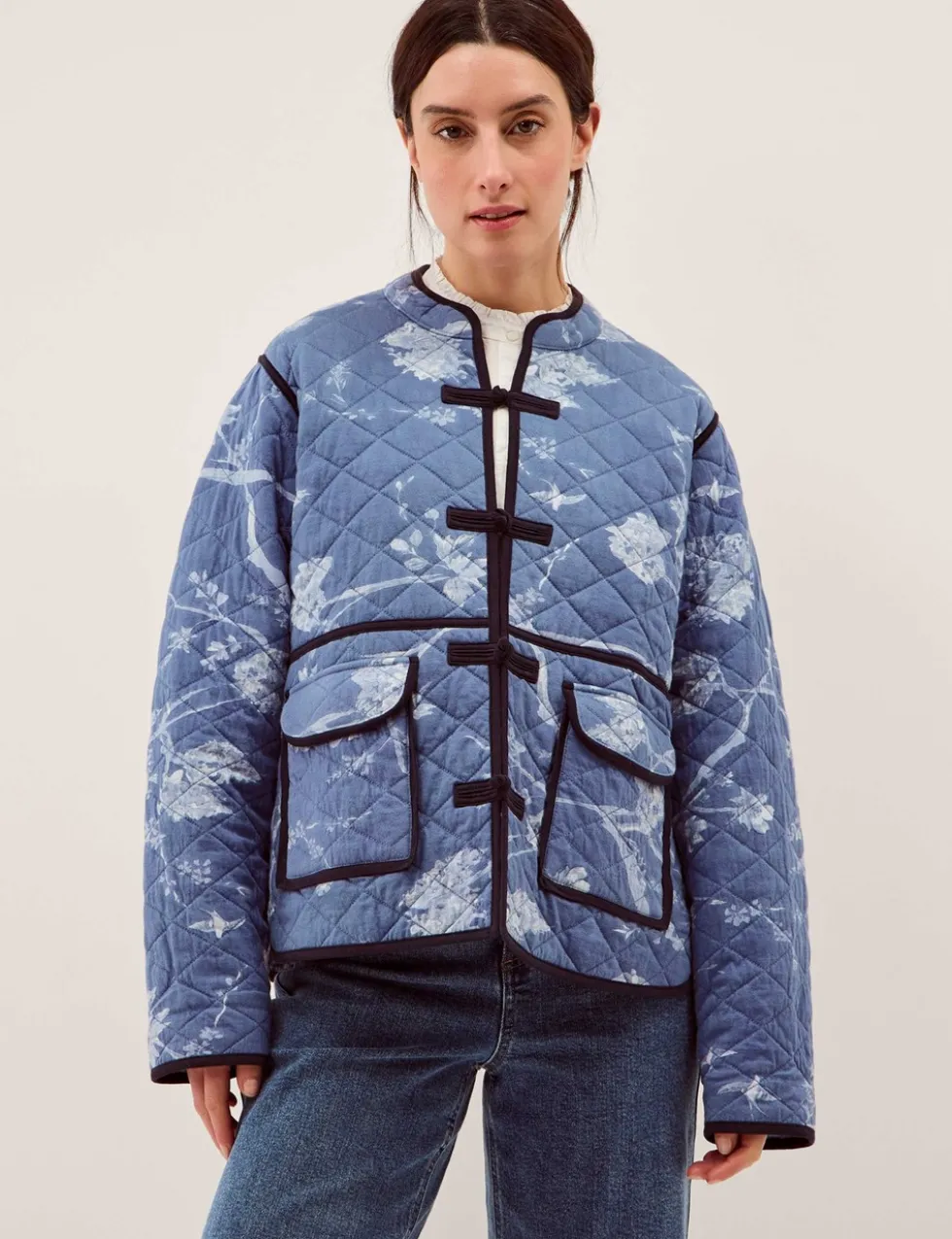 Jersey Printed Quilted Jacket