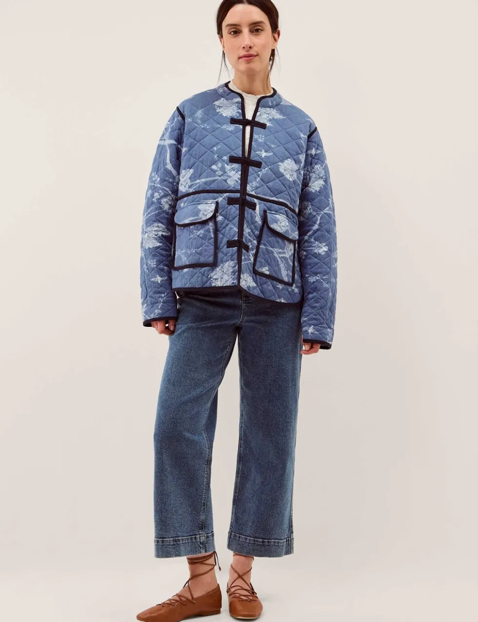 Jersey Printed Quilted Jacket