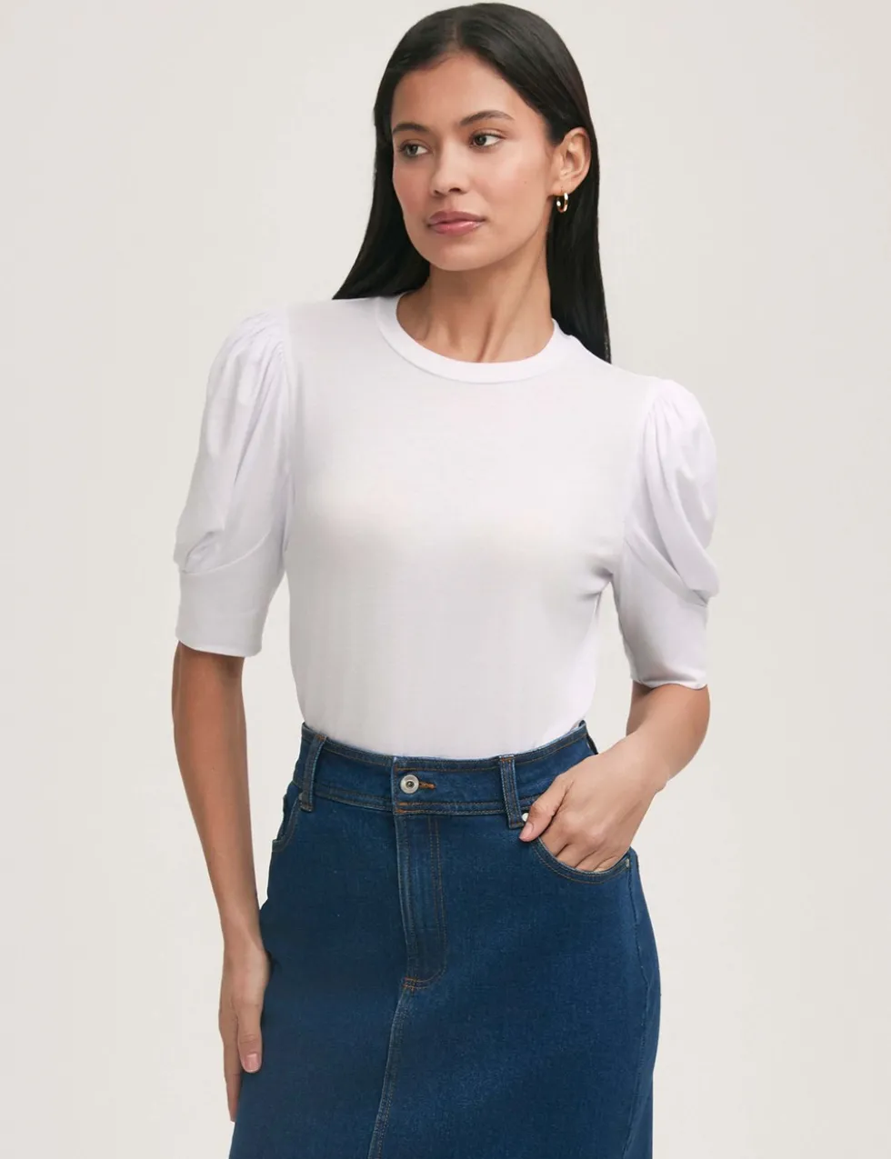 Jersey Puff Sleeve Top