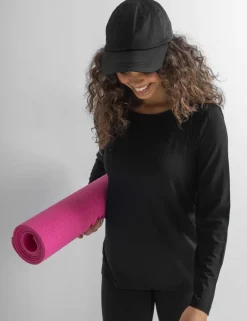 Jersey Round Neck Wrap Back Yoga Top
