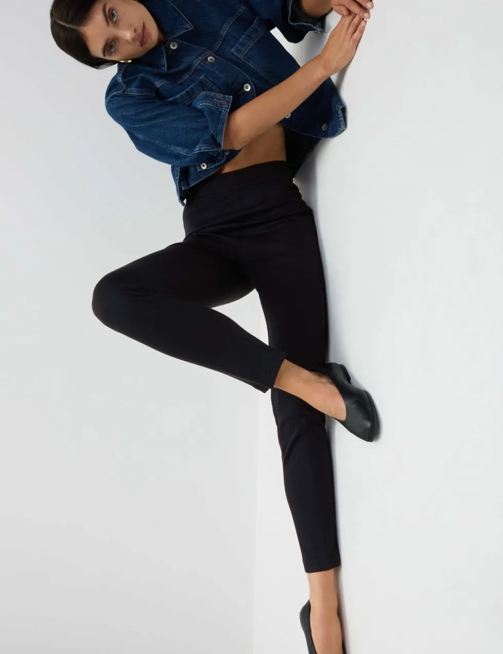 Jersey Slim Fit Ankle Grazer Trousers