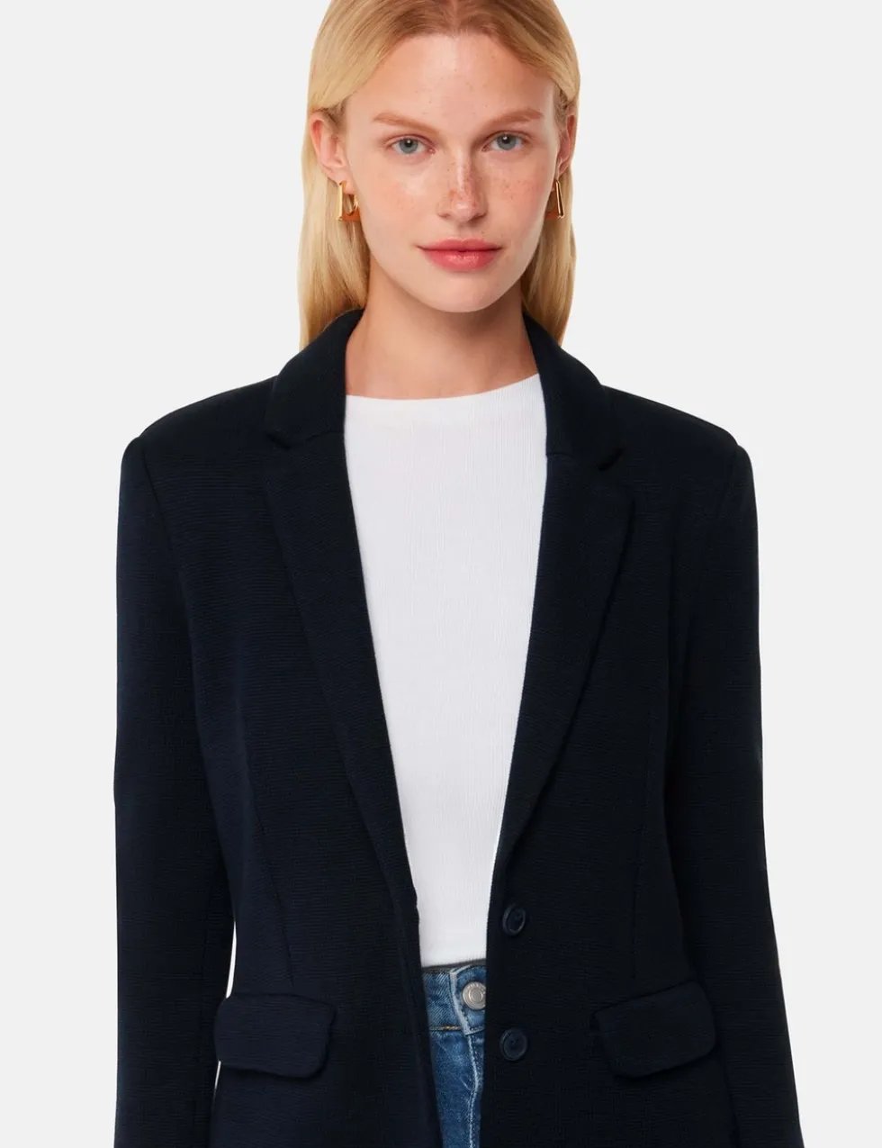 Jersey Slim Single Breasted Blazer