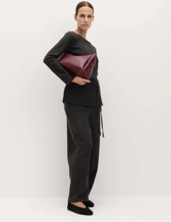 Jersey Textured Carrot Leg Ankle Grazer Trousers