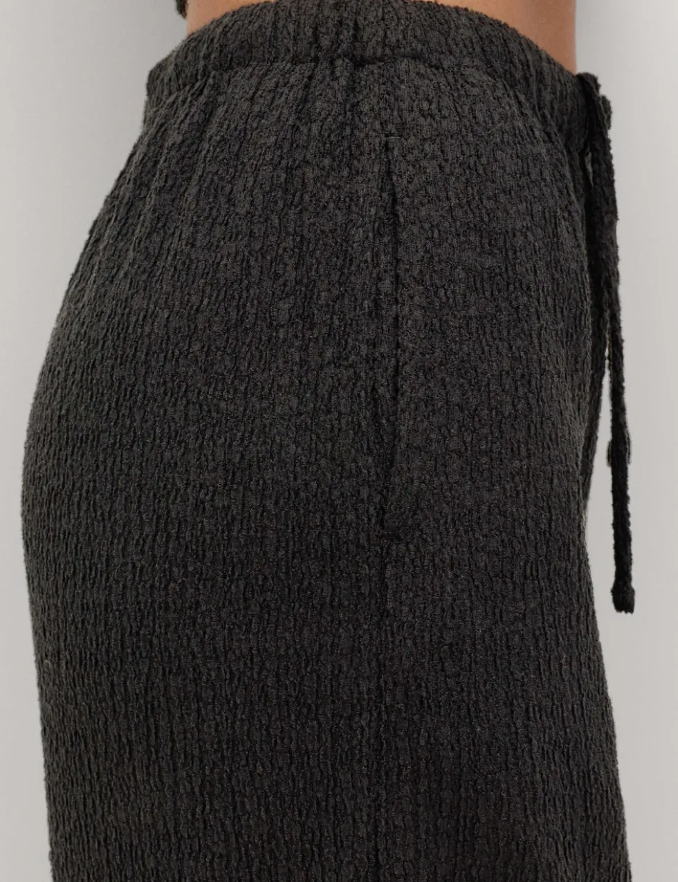 Jersey Textured Carrot Leg Ankle Grazer Trousers