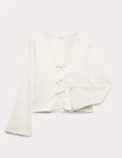 Jersey Tie Up Cardigan (6-16 Yrs)