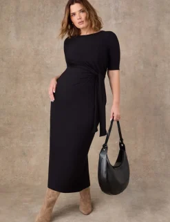 Jersey Tie Waist Midaxi Wrap Dress