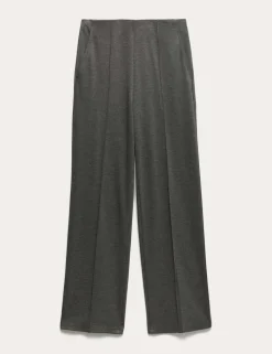 Jersey Twill Straight Leg Trousers