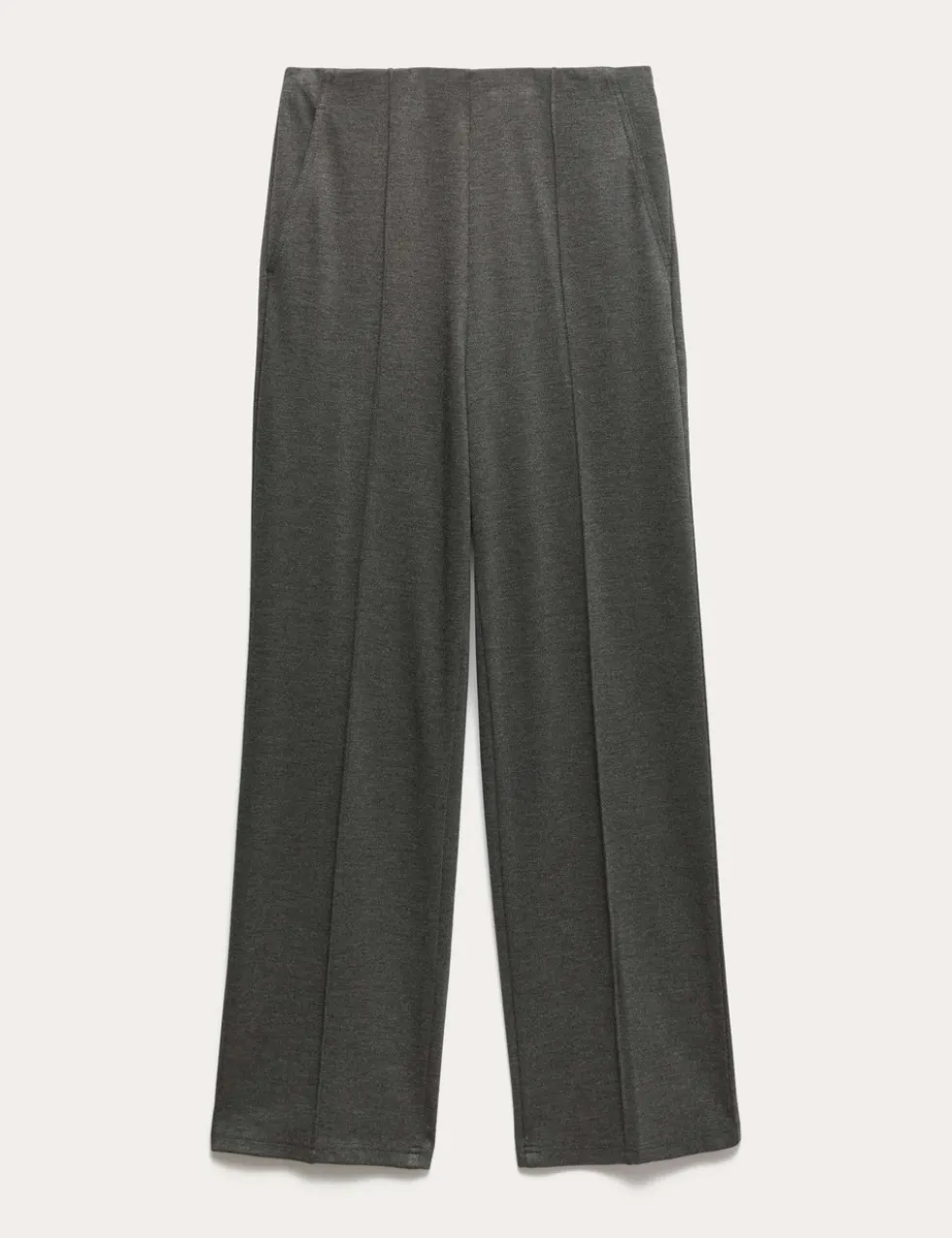Jersey Twill Straight Leg Trousers