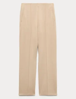 Jersey Twill Straight Leg Trousers