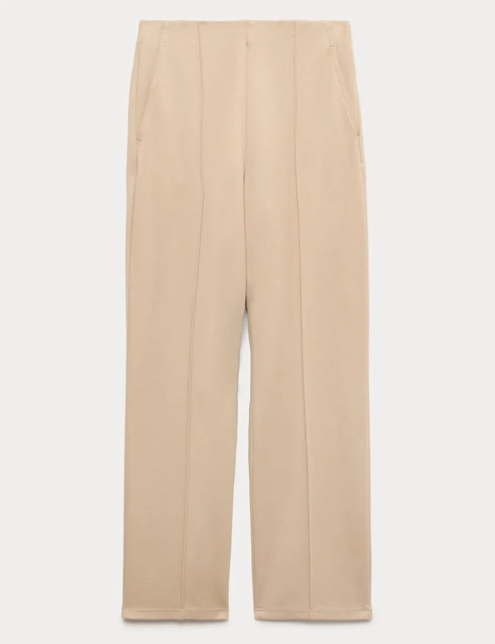 Jersey Twill Straight Leg Trousers