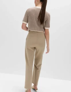 Jersey Twill Straight Leg Trousers