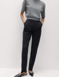 Jersey Twill Straight Leg Trousers