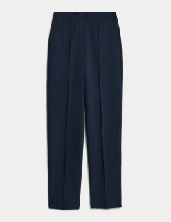Jersey Twill Straight Leg Trousers