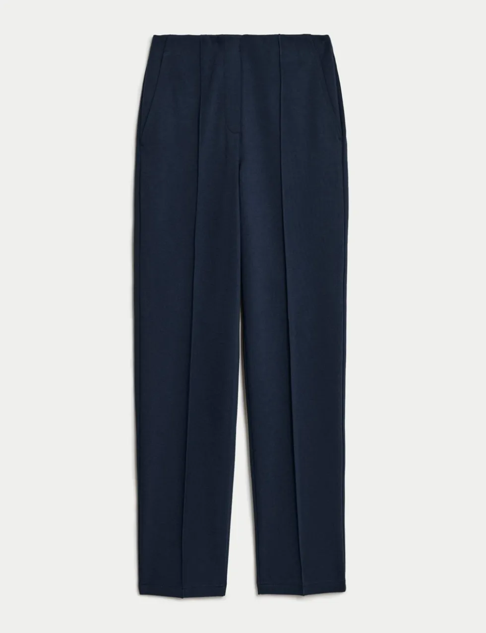 Jersey Twill Straight Leg Trousers