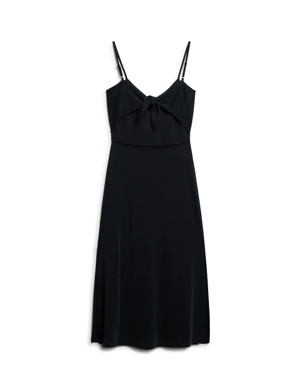 Jersey V-Neck Cut Out Detail Midi Slip Dress