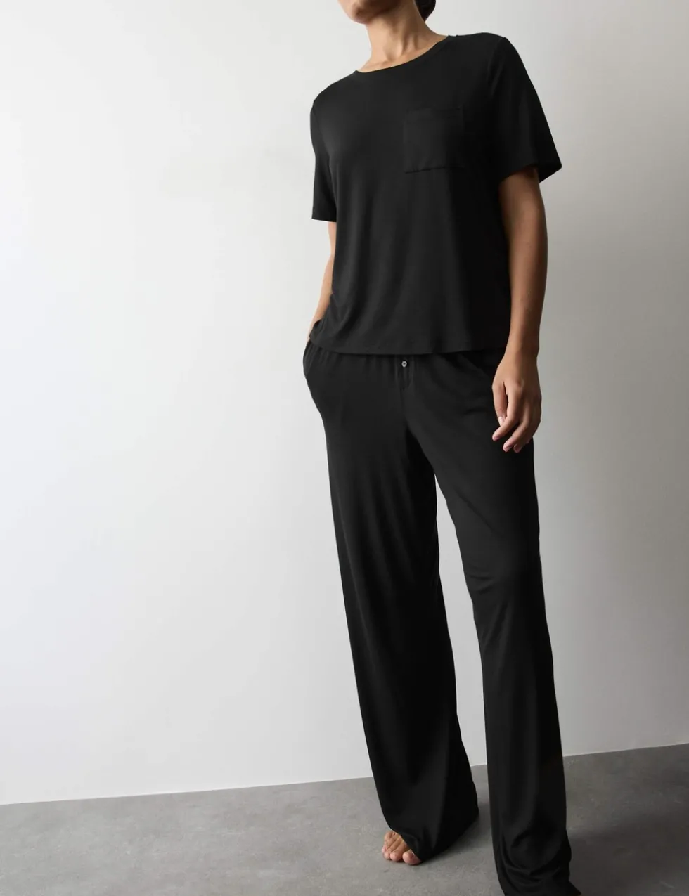 Jersey Wide Leg Pyjama Bottoms