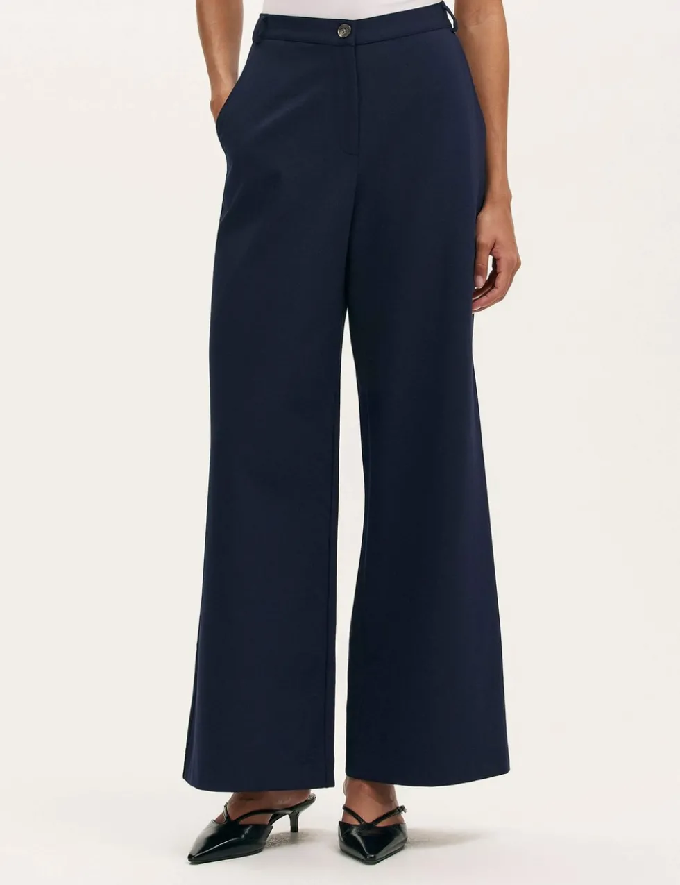 Jersey Wide Leg Trousers