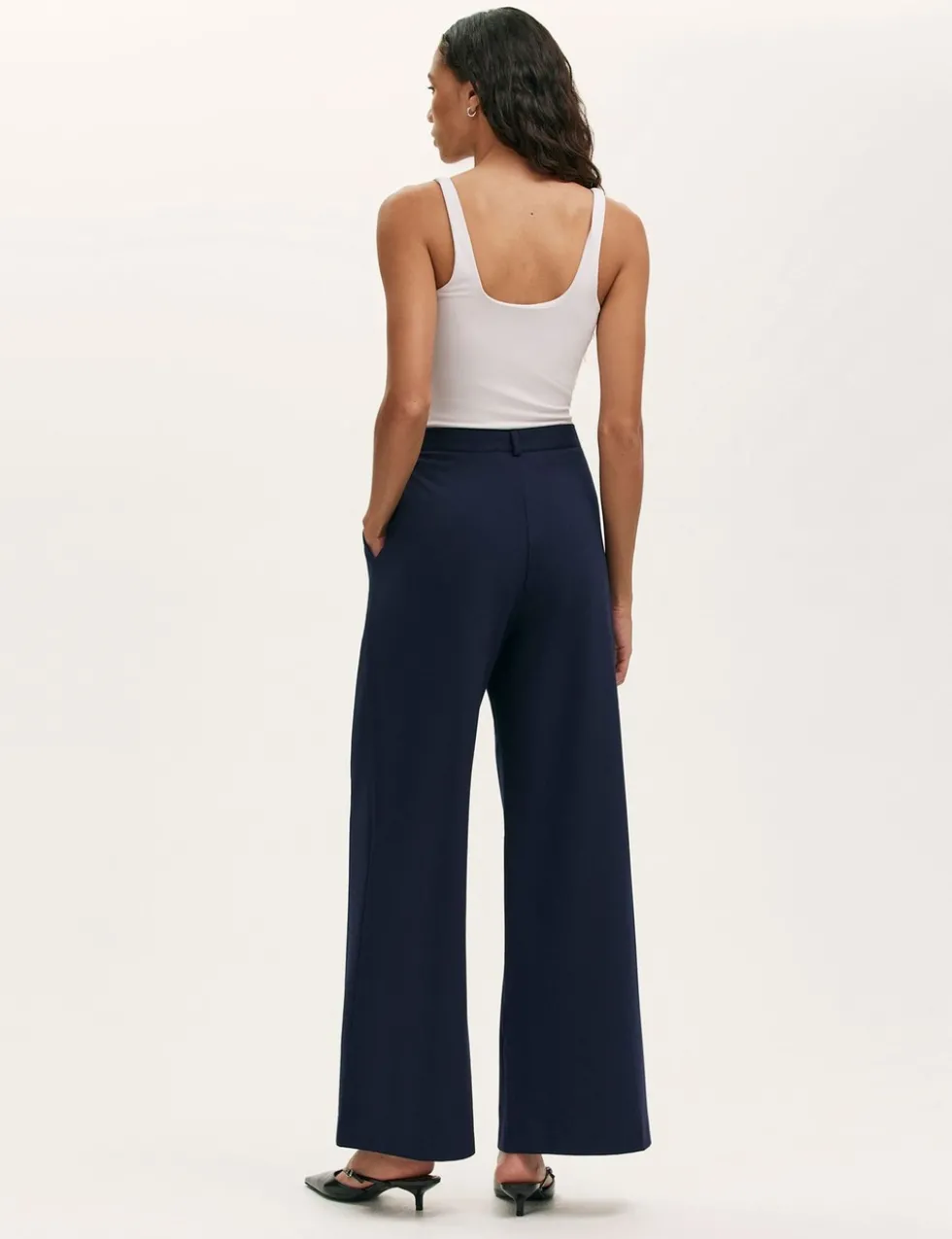 Jersey Wide Leg Trousers