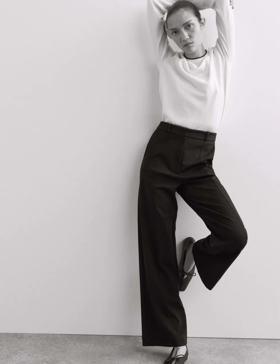 Jersey Wide Leg Trousers