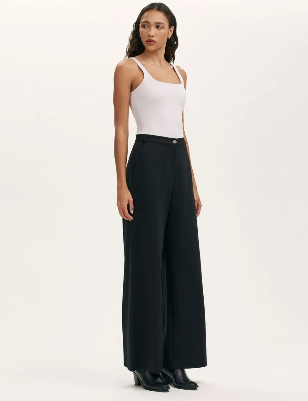 Jersey Wide Leg Trousers