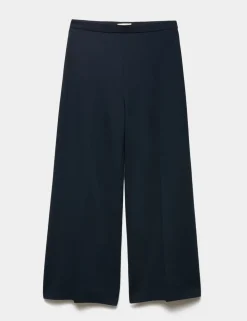 Jersey Wide Leg Trousers with Stretch