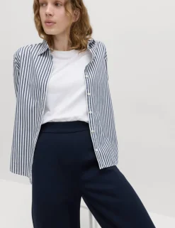 Jersey Wide Leg Trousers with Stretch