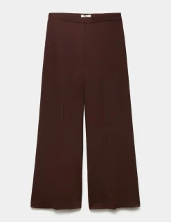 Jersey Wide Leg Trousers with Stretch
