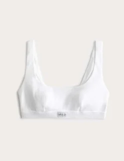 Juni Cotton Rib Non Wired Crop Top