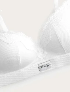 Juni Cotton Rib Non Wired Plunge Bra (A-E)